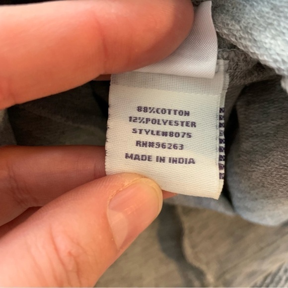 Pinc Gray Hoodie Sweatshirt with Pink Mesh & Sequin Hearts Size 4 - Picture 4 of 5